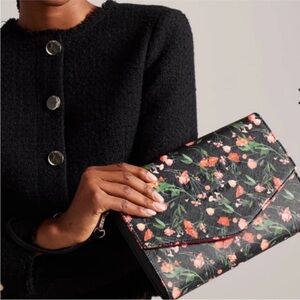 TED BAKER Paiticn Floral Print Envelope Clutch/Wristlet NWT🌸💐